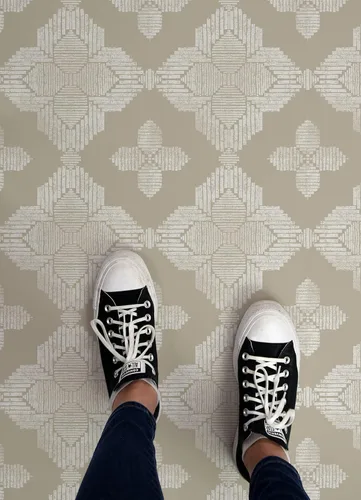 Vista 5 de FloorPops Azulejos de suelo Cream Sullivan Peel & Stick, FP4279