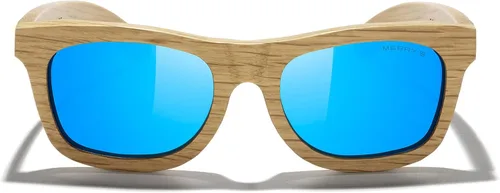 Vista 2 de MERRY'S Gafas de sol polarizadas de madera para hombre 100% UV vintage Eyewear S5140