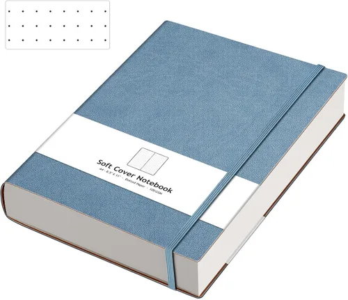 Vista 11 de AHGXG Cuaderno de papel cuadriculado - Cuaderno de papel de cuadrícula tamaño A4 grande 8.5''×11'', 320 páginas de diario grueso, papel cuadriculado