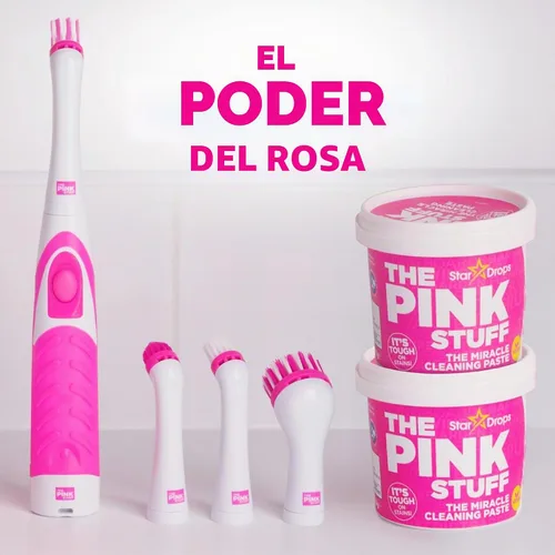 Vista 7 de Stardrops - The Pink Stuff - Kit de limpieza The Miracle Scrubber - 2 tubos de pasta de limpieza The Miracle con herramienta de limpieza eléctrica
