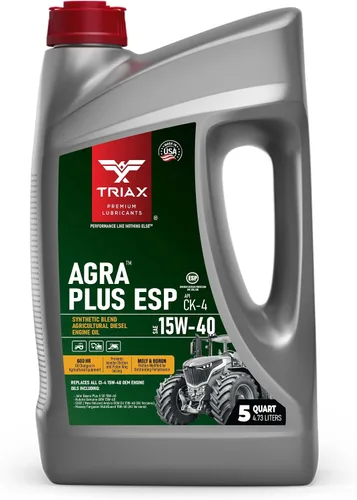 Vista 9 de TRIAX Agra Plus ESP 15W-40 CK-4 Syn-Blend - Aceite de motor diésel para equipos agrícolas y todoterreno, con licencia API Fo