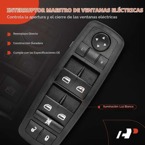 Vista 3 de A-Premium Interruptor de ventana eléctrico maestro de 8+13 pines compatible con Dodge Dart 2013-2016 y Jeep Cherokee 2014-2016 y Chrysler 200