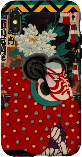 Vista 5 de Funda para iPhone 11 Pro Max Fierce Samurai japonés Kabuki Woodblock
