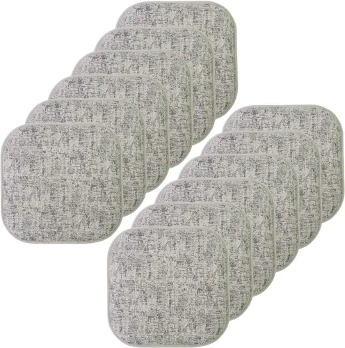 Vista 81 de Sweet Home Collection Cojines de espuma viscoelástica para silla, antideslizantes, diseño de panal de abeja, 16 x 16 pulgadas, paquete de 2