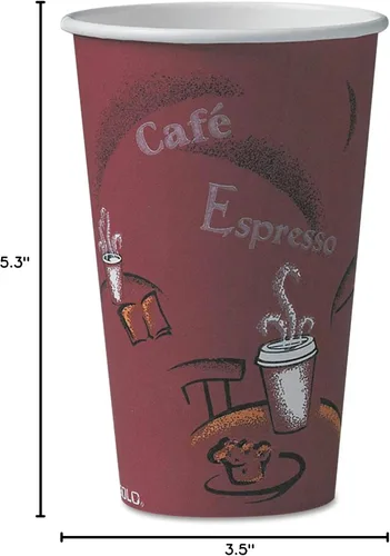 Vista 2 de Solo OF16BI-0041 Taza caliente de papel Bistro SSP de 16 oz (caja de 600)