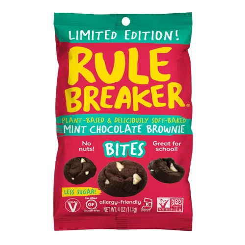 Vista 11 de Rule Breaker - Galletas veganas, sin gluten, sin nueces, hipoalergénicas, Kosher, envueltas individualmente, 1.9 oz, aperitivos