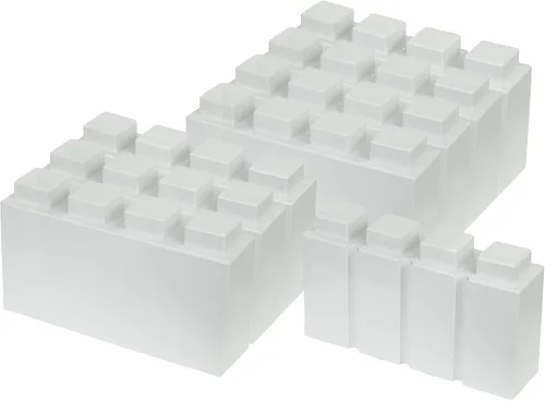 Vista 49 de EverBlock Paquete modular de plástico de tamaño natural de 3 x 3 pulgadas Bloques de construcción gigantes Fácil de conectar y reutilizar Uso