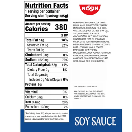 Vista 2 de Nissin Top Ramen - Sopa de fideos, salsa de soja, 3 onzas (paquete de 24)