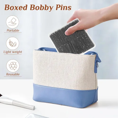 Vista 6 de Bobby Pins - 360 unidades, 2 pulgadas de alta calidad, sujeción segura, pasadores negros para niños, niñas y mujeres