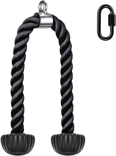 Vista 14 de SELEWARE Accesorios de máquinas de cable de barra recta giratoria para gimnasio, barra de tracción barra de presión con mango de goma