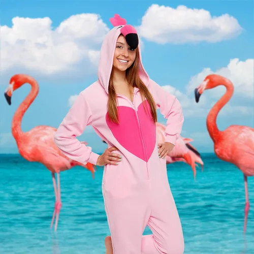Vista 2 de Slim Fit Adult Onesie - Animal Halloween Costume - Plush Fruit One Piece Cosplay Suit for Women and Men by FUNZIEZ