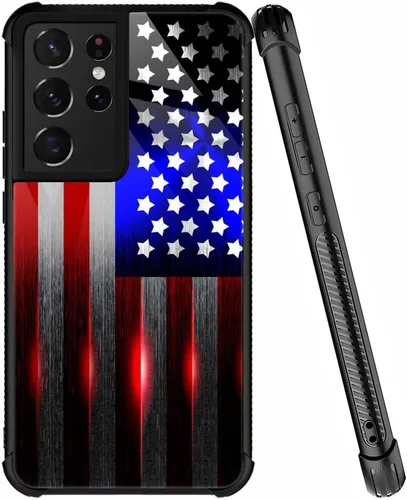 Vista 70 de ZHEGAILIAN Funda compatible con Samsung Galaxy S21, funda de vidrio orgánico para niñas, mujeres y hombres, diseño de cuatro esquinas, antiarañazos