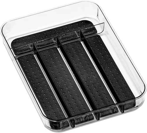Vista 10 de madesmart Bandeja pequeña para cubiertos, organizador compacto de cubiertos de 5 compartimentos para tenedores, cuchillos y cucharas
