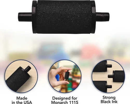 Vista 3 de Perco Rollo de tinta para etiquetadoras Monarch 1115 Price Gun – Tu reemplazo de tinta fácil de cargar y confiable para tu etiquetadora de pistola