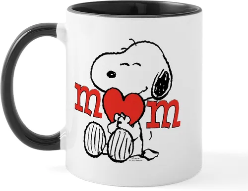 Vista 16 de CafePress Snoopy Mom Hug Mugs Taza de café de cerámica de 11 oz (11.0 fl oz)