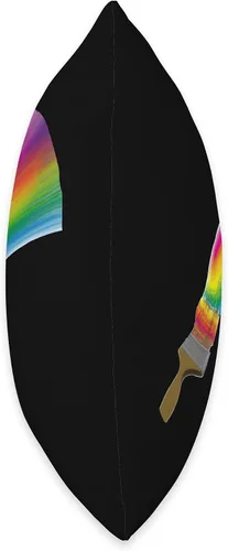Vista 2 de Painter Art Designs Paintbrush Painting Rainbow Art - Almohada de 16 x 16 pulgadas, multicolor