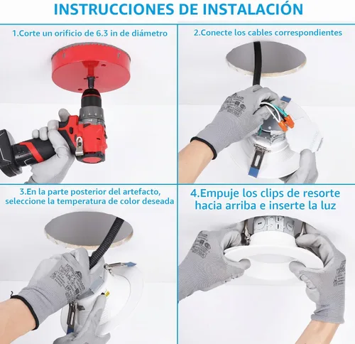 Vista 9 de TORCHSTAR Paquete de 8 luces LED empotrables 5CCT de 6 pulgadas, sin lata 2-Blanco