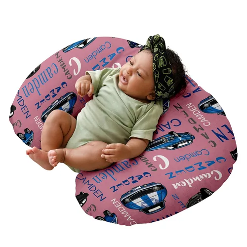 Vista 15 de Funda de almohada de lactancia personalizada con patrón de automóvil, funda de almohada para lactancia materna para biberón o lactancia materna