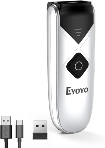 Vista 9 de Eyoyo Escáner de código de barras Bluetooth 2D y 1D, mini lector de código de barras inalámbrico portátil con conexión inalámbrica