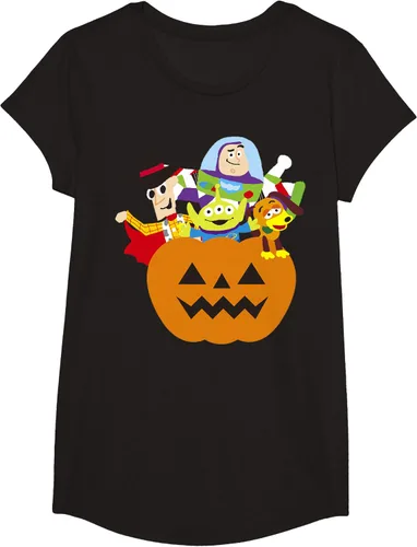 Vista 3 de Disney Pixar Toy Story - Camiseta de calabaza de Halloween, Negro