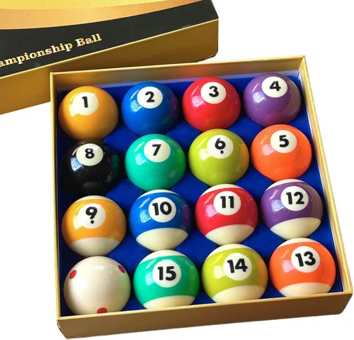 Vista 6 de Juego de bolas de billar estándar de 16 bolas de mesa de billar de 2-1/4 pulgadas de repuesto, accesorios profesionales para mesa de billar