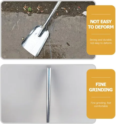 Vista 2 de Operitacx Pala para chimenea con mango largo de 15.74 pulgadas, para cenizas, para cenizas, herramienta de cocina ligera