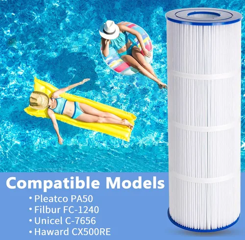 Vista 3 de PELLUCID Filtro de piscina compatible con Hayward C500, CX500-RE, PA50, Unicel C-7656, Ultral-A11, PP-A11, Filbur FC-0625, FC-1240, FC-0620