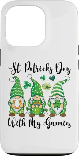 Vista 14 de iPhone 16 St Patricks Day Tee Shamrock Shirt Three Gnomies St Patricks Case