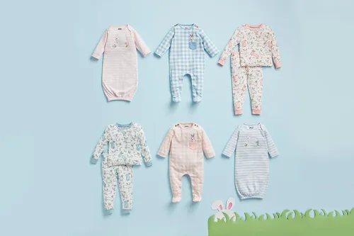 Vista 2 de Mud Pie Baby Boys Bunny Pocket Sleeper