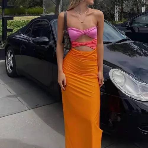 Vista 4 de Vestidos de cumpleaños de manga corta para mujer, vestido delgado y sexy, para banquete, fiesta, club, noche