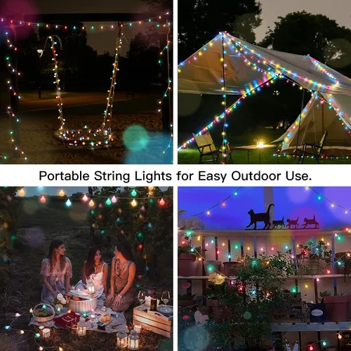 Vista 5 de Suddus Cadena de Luces de Globo para Dormitorio, 100 Luces de Hada Alimentadas por Batería LED, Luces de Cadena de Interior para Aula, Patio