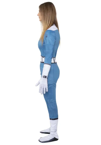 Vista 6 de Disfraz de Mujer Mujer Invisible de los Cuatro Fantásticos en Traje Zentai Multicolor