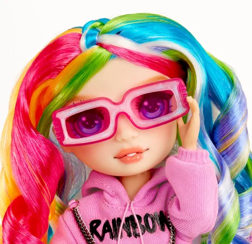 Vista 5 de RAINBOW HIGH Creative Crystals Amaya - Muñeca modelo arcoíris de 11.0 in con accesorio de cristal, kit de bricolaje, anillo para ti, juego