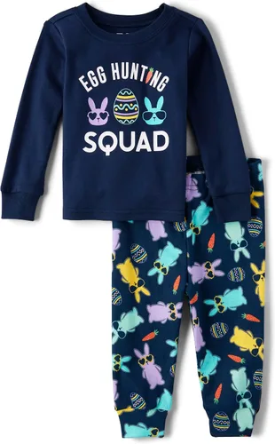 Vista 13 de The Children's Place - Pijamas de algodón a juego para la familia, temática de Pascua
