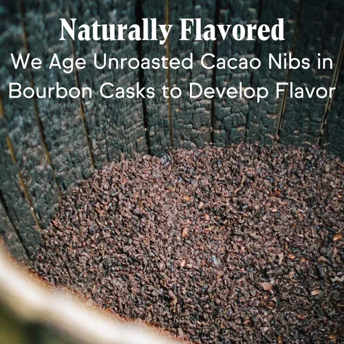 Vista 7 de Raaka Chocolate Bourbon Cask Aged 82% Chocolate negro Regalo de chocolate negro gourmet Orgánico, vegano, sin soja, sin gluten, Kosher Barras