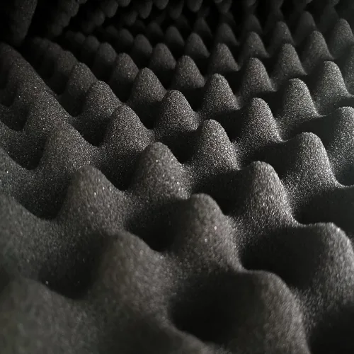 Vista 3 de Panel de espuma de caja de huevos de 48 x 24 x 2 pulgadas, paneles de espuma a prueba de sonido negro, espuma acústica, panel de espuma de estudio
