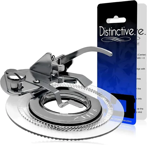 Vista 11 de Distinctive 1 – 4 (cuarto de pulgada) Quilting máquina de coser prensatelas para guía de borde con – Compatible con todos los vástagos Snap-On