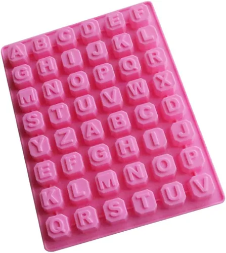 Vista 3 de Fondant Letters Candy Making Tools 48 letras inglesas alfabeto de silicona DIY
