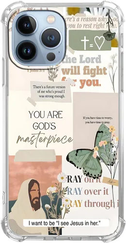 Vista 9 de Funda para Celular con Versículos de la Biblia, Colocación de Citas Cristianas de Jesús, Diseño Collage, Funda Protectora Suave de TPU de Moda