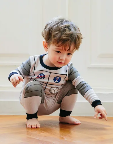 Vista 5 de VAENAIT BABY Toddler Kids Boys Girls 100% Cotton Jaws Truck Dino Snug fit Sleepwear Pajama Pjs Set