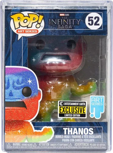Vista 3 de Funko Marvel Infinity Saga Thanos Art Series Pop! Figura de vinilo con pop premium! Protector Entertainment Earth Exclusivo