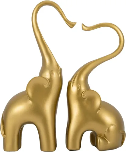 Vista 9 de Estatuas de elefante amoroso, decoración del hogar, pequeñas figuras de elefante negro enamoradas, escultura de elefante, objetos decorativos