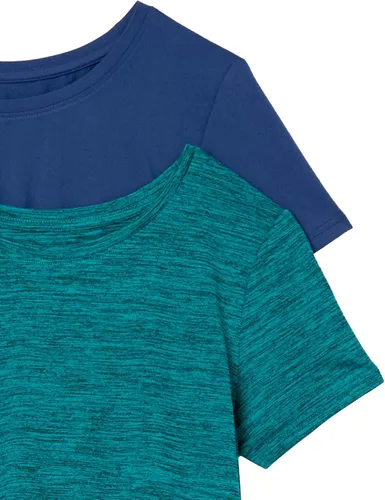 Vista 67 de Amazon Essentials Camiseta de manga corta con cuello redondo para mujer, de secado rápido, para entrenamiento, gimnasio, paquete múltiple