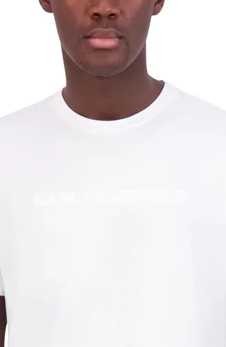 Vista 5 de Karl Lagerfeld Paris Mens Soft Crew Neck Tonal Logo Short Sleeve T-Shirt