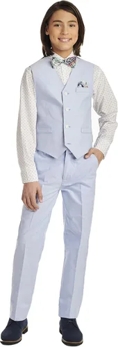 Vista 6 de Nautica Boys' 4-Piece Set with Dress Shirt, Bowtie, Vest and Pants