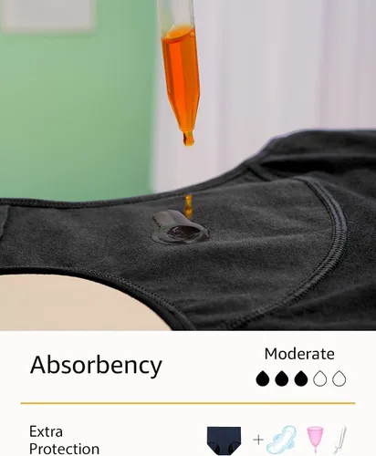 Vista 5 de INNERSY Bragas menstruales de algodón a prueba de fugas de cintura alta para mujer, paquete de 3