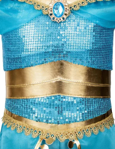 Vista 5 de Arabian Princess Costume for Girls Birthday Dress Up, Girls Halloween Costume, Trick or Trea, Theme Party, Role Play, with Small Bag, Headband