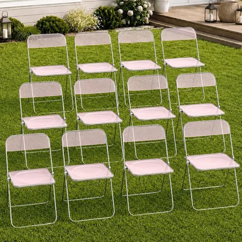 Vista 25 de JPBSTO Paquete de 2 sillas plegables de plástico negro, par ejecutivo apilable para oficina, sala de conferencias, área VIP (capacidad de 300 libras)