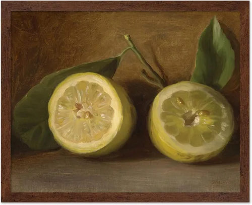 Vista 28 de Poster Master Impresión de pintura de limones vintage, póster retro de frutas, arte de alimentos y bebidas, diseño de pared de naturaleza muerta