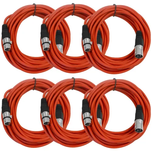 Vista 22 de SEISMIC AUDIO - SAXLX-2 - Paquete de 6 cables de conexión XLR macho a XLR hembra de 2 pies - Equilibrados - Cables de conexión de 2 pies